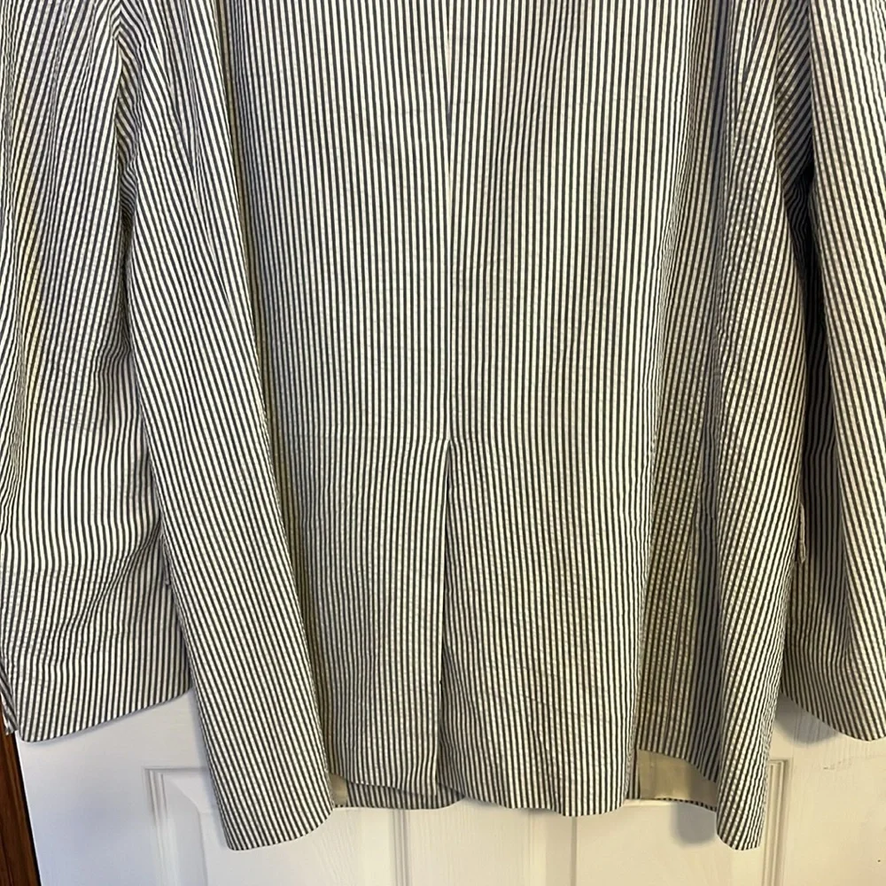 Brooks Brothers Men’s Light Blue & White Seersucker Blazer Sports Coat Jacket